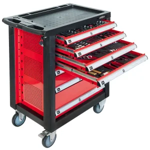 Saisonangebot Werkzeugwagen mit Ausrüstung, 217-tlg. Airpress 79156