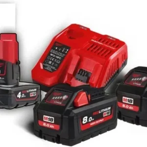 Milwaukee 18V Starterset M18 HNRG-802 18V Starterset Akku + Ladegerät Set Schnäppchen