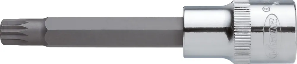 VIGOR Innenvielzahn Schraubendreher-Einsatz (XZN) · V2059 · Vierkant hohl 12,5 mm (1/2 Zoll) · Innen Vielzahn Profil XZN · M10 Neuheit