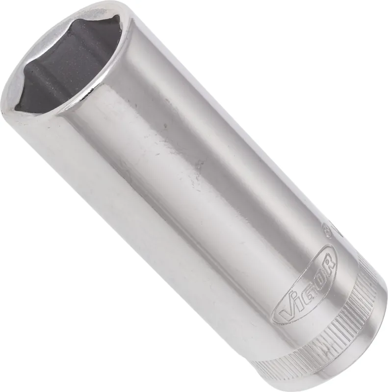 VIGOR Sechskant Steckschlüsseleinsatz · lang · V2314N · Vierkant hohl 10 mm (3/8 Zoll) · Außen Sechskant Profil · 17 mm Preis Gesenkt