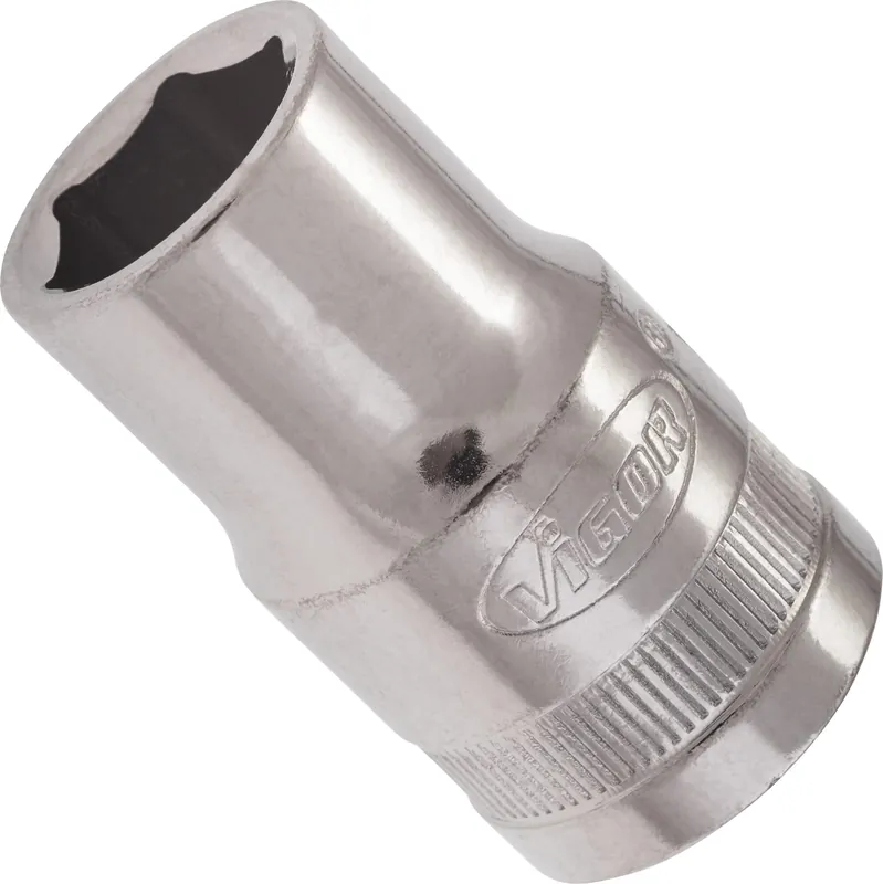 Finale Aktion VIGOR Sechskant Steckschlüsseleinsatz · V2599N · Vierkant hohl 12,5 mm (1/2 Zoll) · Außen Sechskant Profil · 13 mm