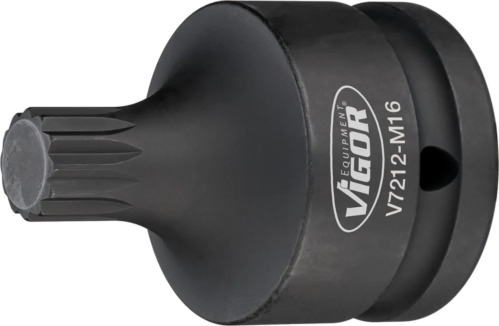 Sonderangebot VIGOR Schlagschrauber Schraubendreher-Einsatz · V7212-M14 · Vierkant hohl 20 mm (3/4 Zoll) · Innen Vielzahn Profil XZN · M14