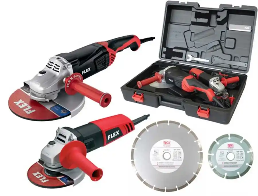 Highlight FLEX Winkelschleifer L2100 + L810 im Koffer 230mm/125mm + 2x DIA Trennscheibe