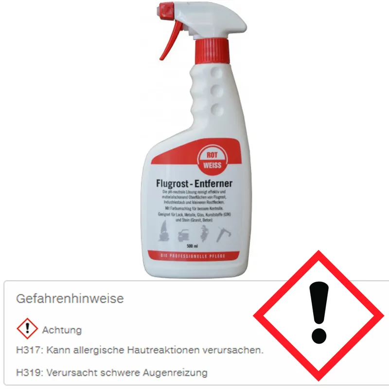 ROTWEISS Flugrostentferner 500 ml Sprühflasche 7805 Rabatt
