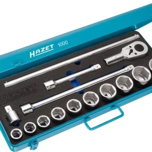 Schneller Versand HAZET Steckschlüssel-Satz Vierkant hohl 20mm 3/4 Zoll 15-teilig 1000