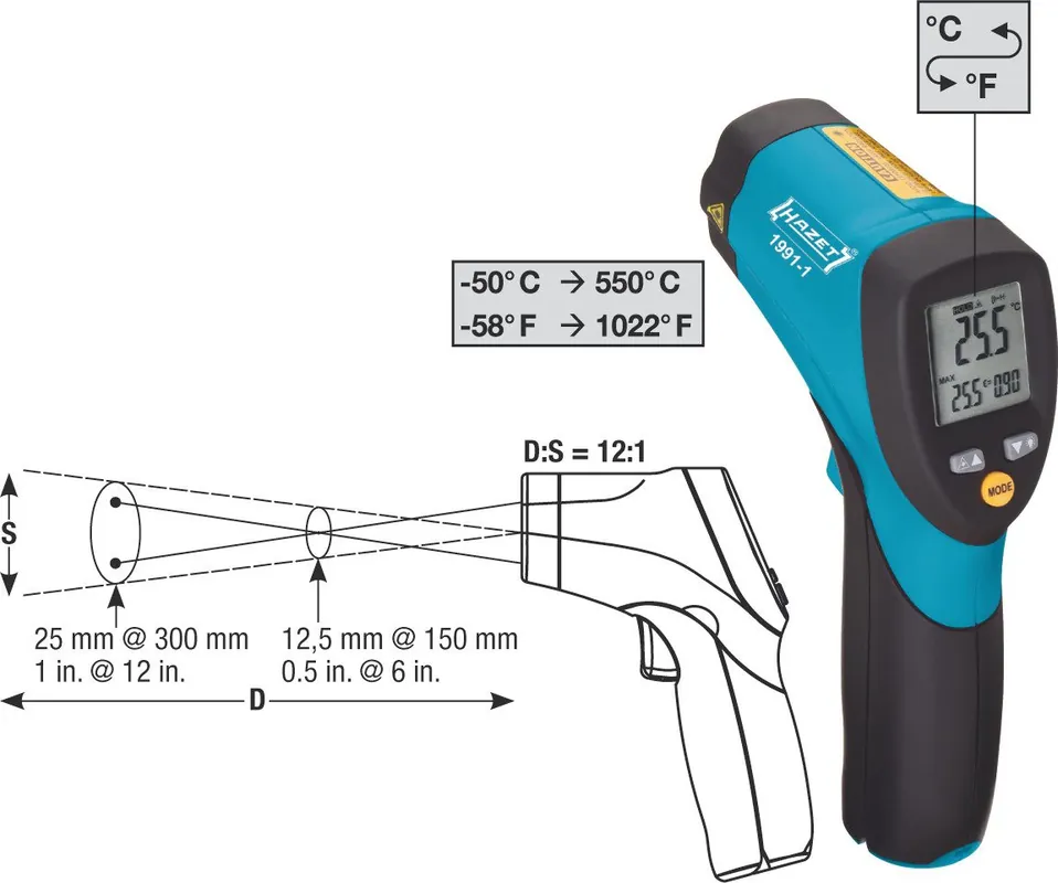 Günstig HAZET Infrarot-Thermometer 1991-1