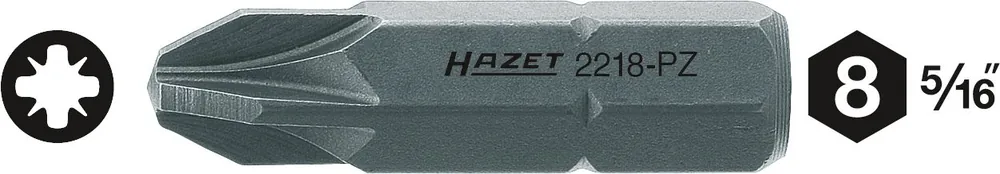 Online Kaufen HAZET Bit Sechskant massiv 8 (5/16 Zoll) Pozidriv Profil PZ 2218-PZ3