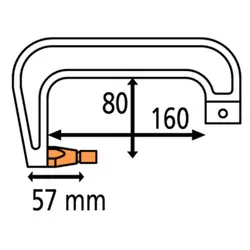 Neu GYS Elektrodenbügel RC1 - 8 bar/300 daN - LG 160x80 mm + 1 Kappe - 051065