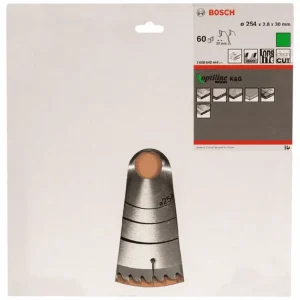 Begrenztes Angebot BOSCH Kreissägeblatt Optiline Wood für Kapp und Gehrungssägen 254 x 30 x 2,8 mm 60 2608640444
