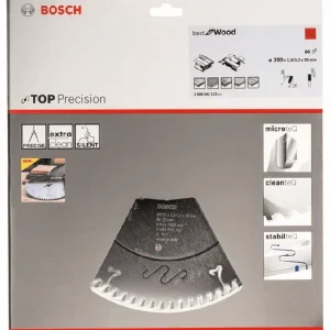 BOSCH Kreissägeblatt Top Precision Best for Wood 250 x 30 x 3,2 mm 80 2608642113 Echt