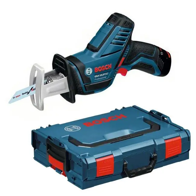 Geprüft BOSCH Akku Säbelsäge GSA 12V-14 Solo Version L-BOXX 060164L905