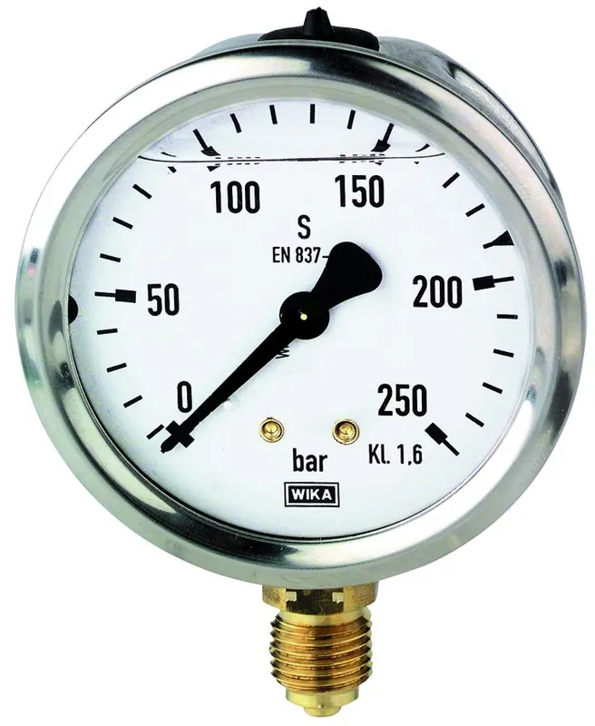 Preis Gesenkt Riegler Glyzerinmanometer, CrNi-Stahl, G 1/2 unten, 0 - 10 bar, Ø 100