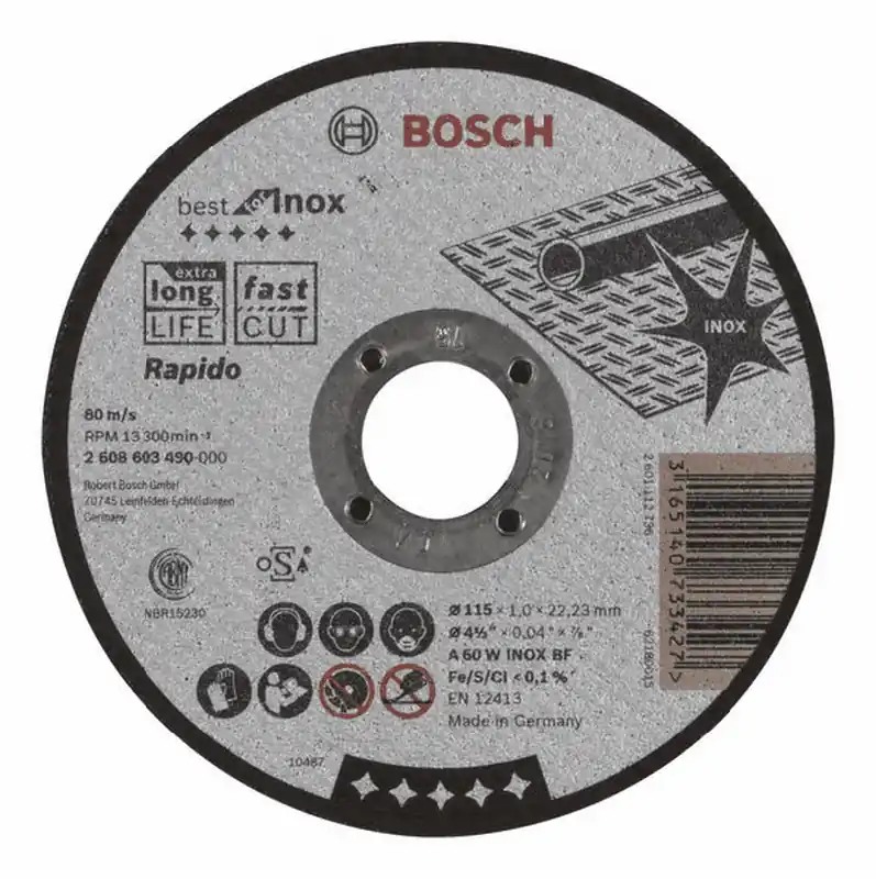 Markenprodukt BOSCH Trennscheibe gerade Best for Inox - Rapido A 60 W INOX BF 115 mm 1,0 2608603490