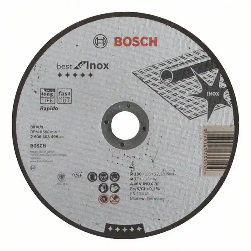 BOSCH Trennscheibe gerade Best for Inox - Rapido A 46 V INOX BF 180 mm 1,6 2608603498 Sonderangebot