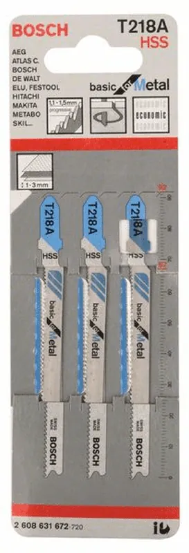 BOSCH Stichsägeblatt T 218 A Basic for Metal 3er-Pack 2608631672 Günstig