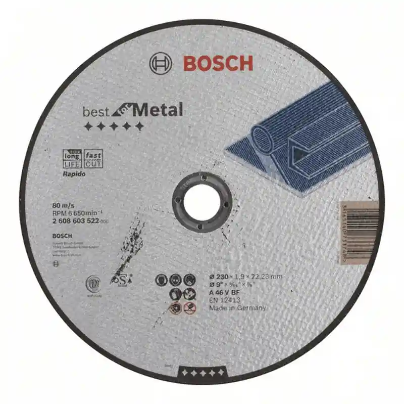 Bestpreis BOSCH Trennscheibe gerade Best for Metal - Rapido A 46 V BF 230 mm 1,9 mm 2608603522