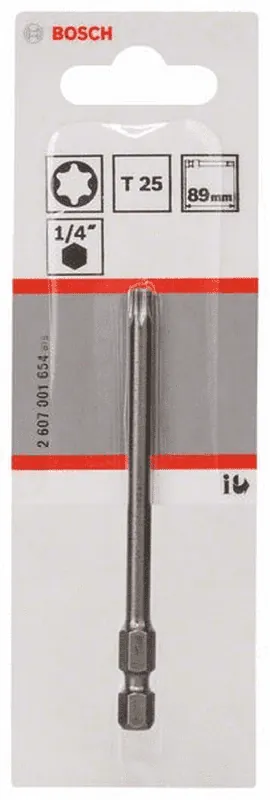 BOSCH Schrauberbit Extra-Hart T25 89 mm 1er-Pack 2607001654 Knallerangebot