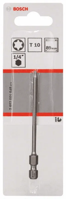 BOSCH Schrauberbit Extra-Hart T10 89 mm 1er-Pack 2607001648 Echt