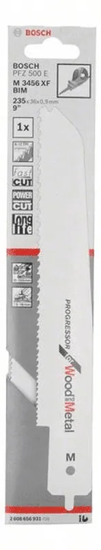 BOSCH Säbelsägeblatt M 3456 XF Progressor for Wood and Metal für PFZ 500 E 2608656931 Aktuell