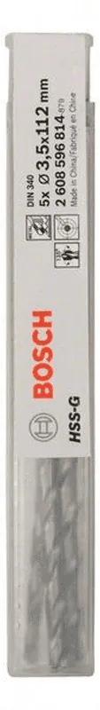 BOSCH Metallbohrer HSS-G DIN 340 3,5 x 73 x 112 mm 5er-Pack 2608596814 Günstig