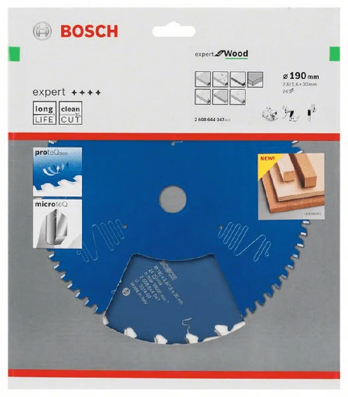 Top-Angebot BOSCH Kreissägeblatt Expert for Wood 190 x 30 x 2,6 mm 24 2608644047
