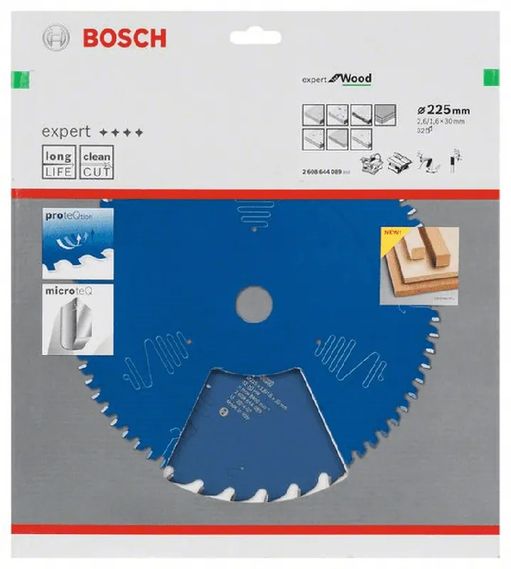 BOSCH Kreissägeblatt Expert for Wood 225 x 30 x 2,6 mm 32 2608644089 Nur Für Kurze Zeit