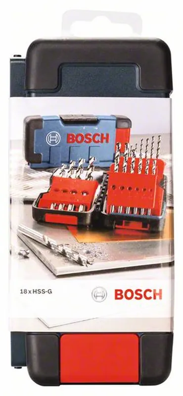 Versand Am Gleichen Tag BOSCH Metallbohrer-Set HSS-G Toughbox 18-teilig DIN 338 135° 2607019578