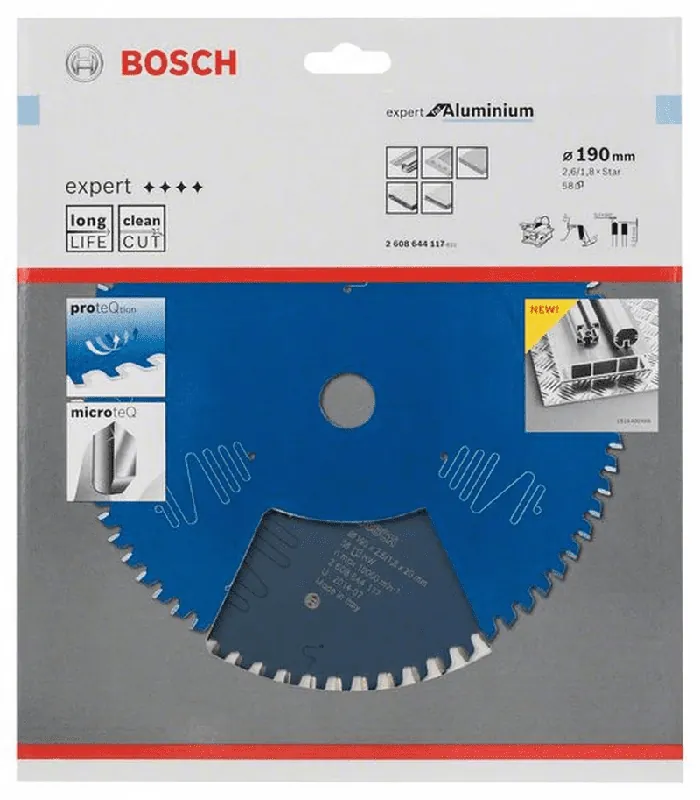 Abverkauf BOSCH Kreissägeblatt Expert for Aluminium 190 x 2,6 mm 58 2608644117