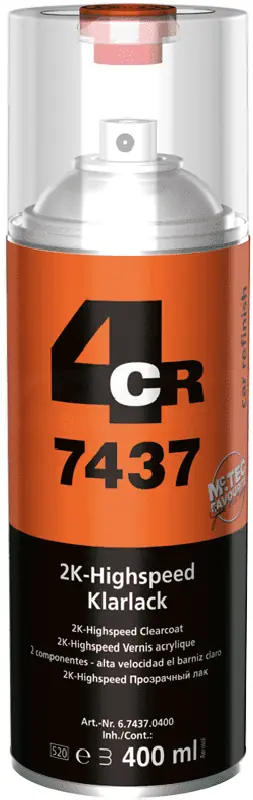 4CR 2K Highspeed Klarlack Spray 400 ml 7437 Geprüft